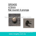 round metal prong clothing studs (#SR0400/4.5mm)